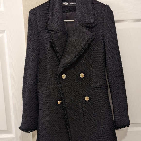 Zara Jackets & Coats Zara Longline Tweed Blazer Poshmark
